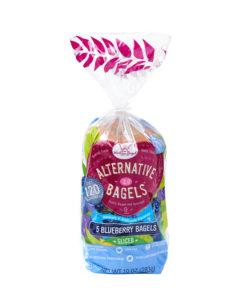 Alterntiave Blueberry Bagel in plastic bag