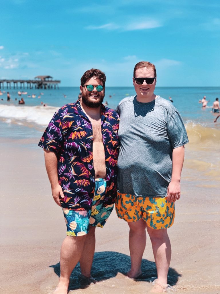 Jake at the beach with his Boyfriend